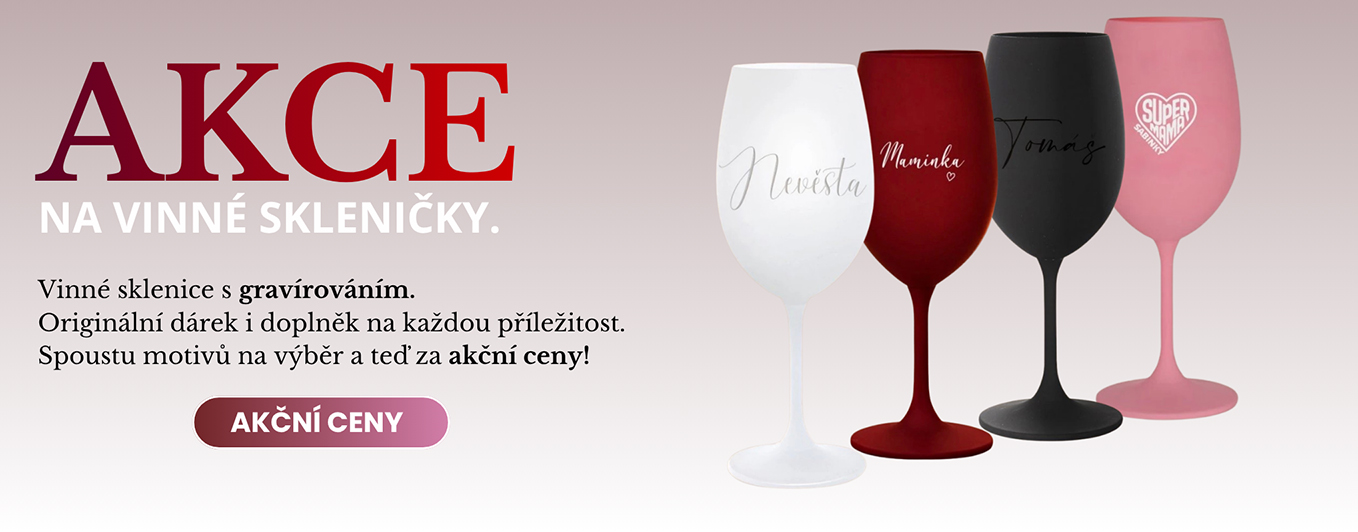 Vinné skleničky - AKCE