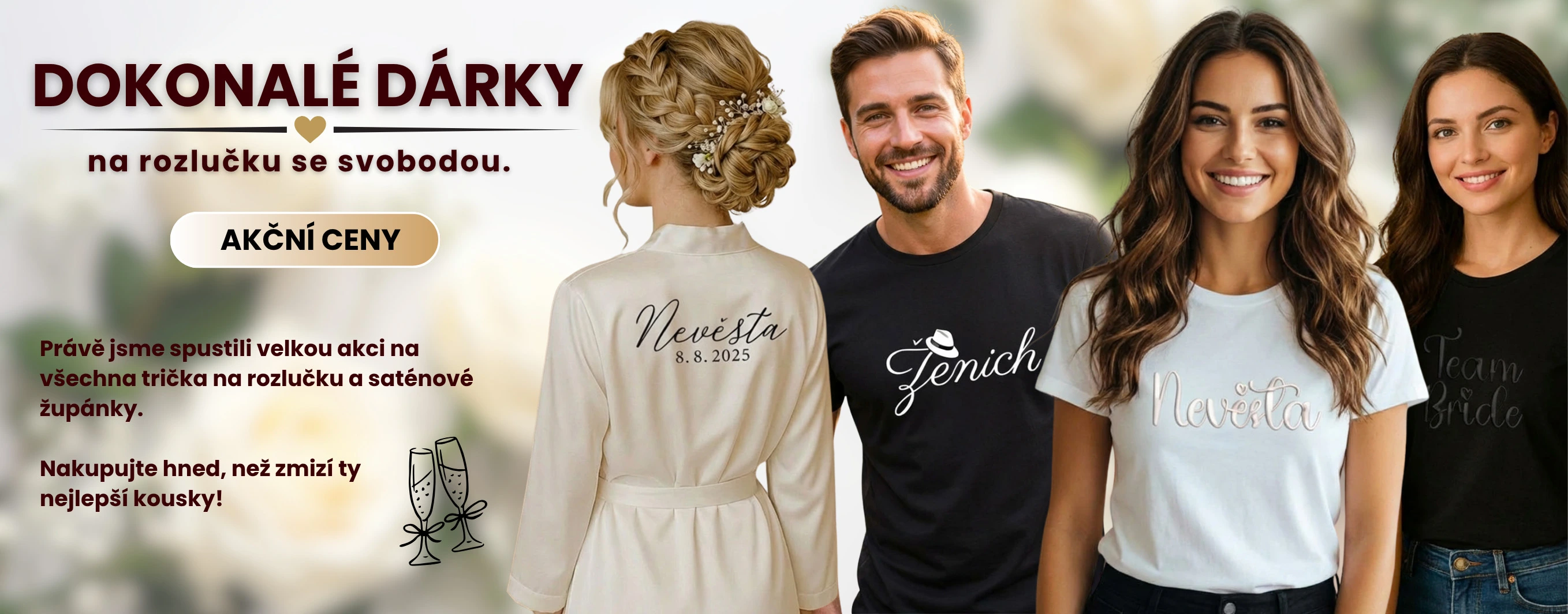 Trička na rozlučku a župánky - AKCE