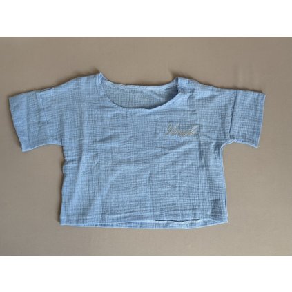 Mušelínové tričko s výšivkou Honzík