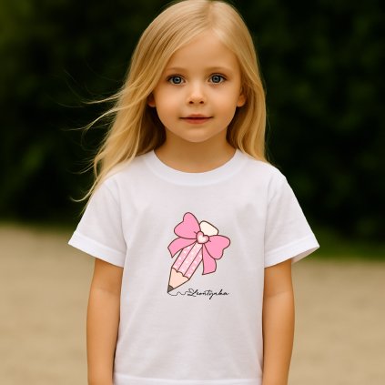 CZ DetskeTricko Tuzka ProHolku Potisk Bila