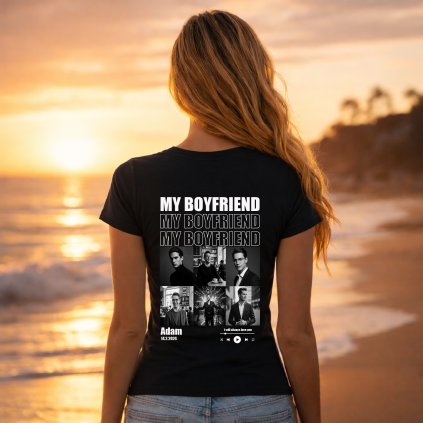 CZ DamskeTricko Potisk Fotografie Cerne