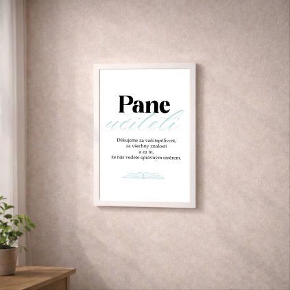 CZ Plakat PaneUciteli BilyRam