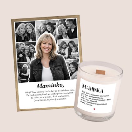 Set PlakatMaminko Svicka HnedyRam