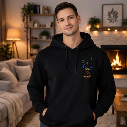 CZ PanskaMikina Cerna DetskyObrazek Srdce