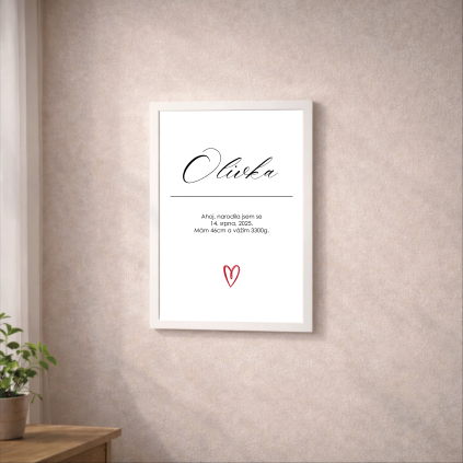 CZ Plakat JmenoDitete DataNarozeniSeSrdickem BilyRam