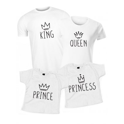 Tričko pro mámu a dítě KING/QUEEN/PRINCES/PRINCE