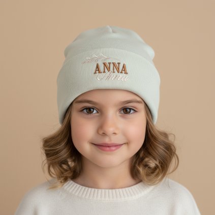 CZ ZimniCepice Vysivka Dite Kremova