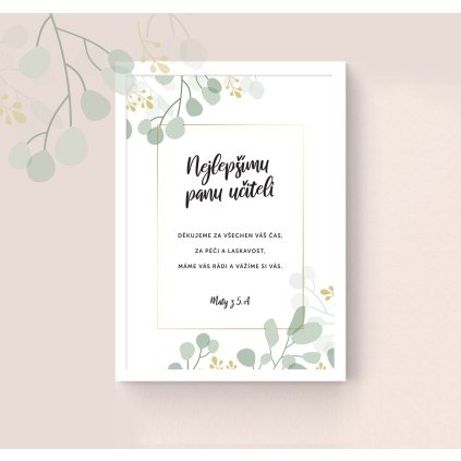 Plakát NEJLEPŠÍMU PANU UČITELI