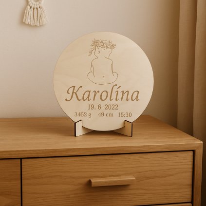 CZ DrevenaDekoraceUdajeDitete Miminko