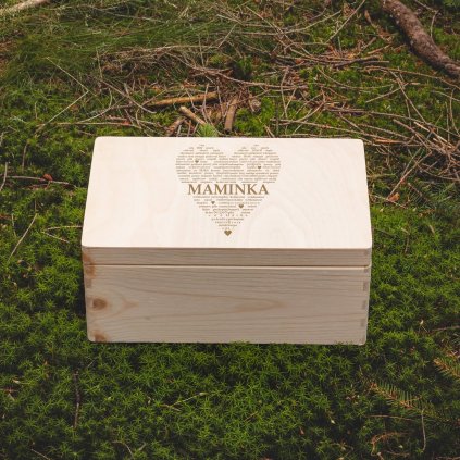Dřevěná krabička MAMINKA ( 30x20 cm)