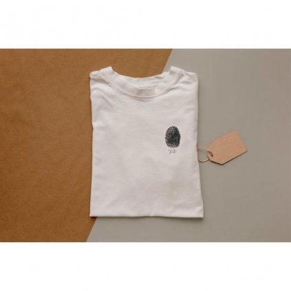 Set triček pro tátu a dítě s otisky prstu