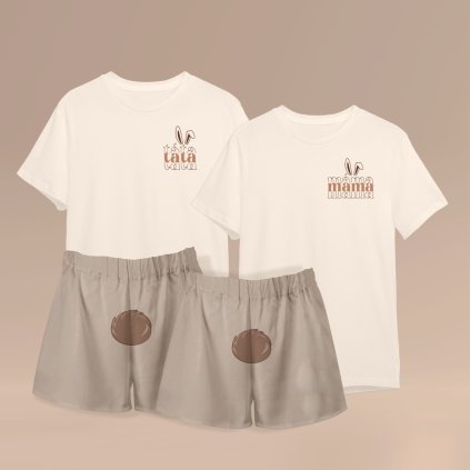 Pyžamový set ZAJÍČEK se jménem pro mámu a tátu