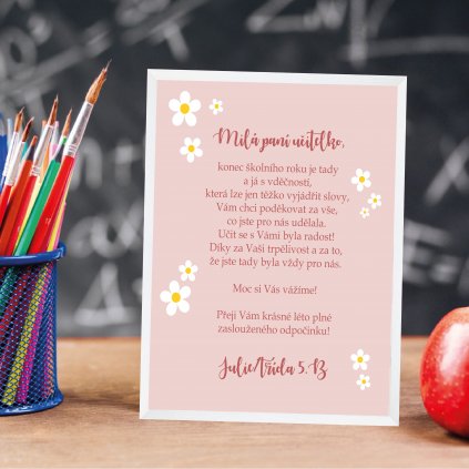 PLAKAT PANI UČITEELKA bily