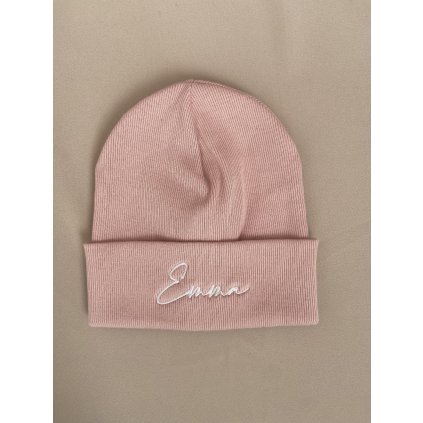 Zimní čepička s výšivkou Emma