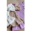 Mušelínový set s kloboučkem pro holčičku