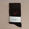 damska ponozka č vysiv inic červena obal
