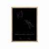 plakát s kresleným znamením černá dřevěný rám