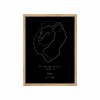 plakát s kresleným znamením černá dřevěný rám 1