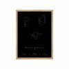 plakát s kresleným znamením černá dřevěný rám 3