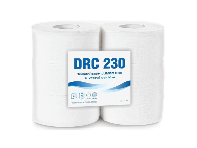 toaletni papir jumbo 230 dvouvrstva celuloza 190m drozd drc230 1