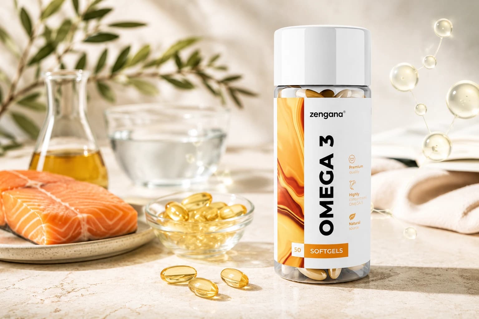 Omega-3 pod lupou: EPA, DHA, TAG a jak poznat kvalitní rybí olej