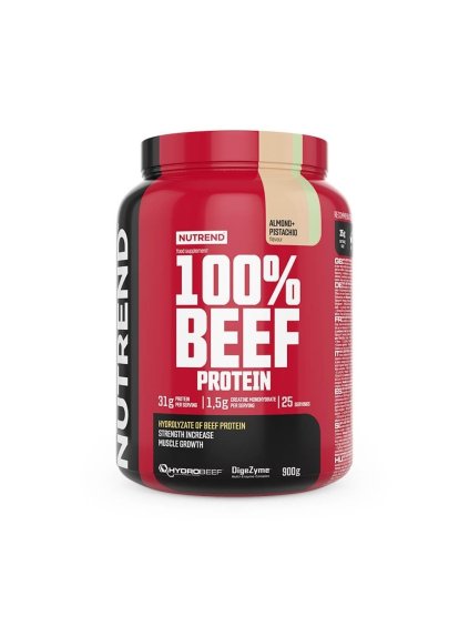 NUTREND, 100% Beef Protein, mandle a pistácie, 900g