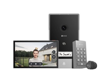 Inteligentný domáci interkom EZVIZ TP7/ Wi-Fi/ 2K/ 7" dotykový displej/ videotelefón/ bezdrôtový zvonček/ IP65/ čierny a strieborný