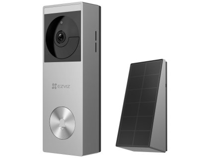 EZVIZ chytrý domáci zvonek s kamerou HP3 Pro/ Wi-Fi/ rozlišení 2048 x 1296/ napájení ze sítě a baterie/ šedo-stříbrné