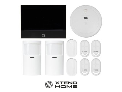 Sada alarmu Xtend Home, 7" jednotka, 2x snímač pohybu, 2x snímač dverí, 4x diaľkové ovládanie, 1x snímač dymu, Tuya