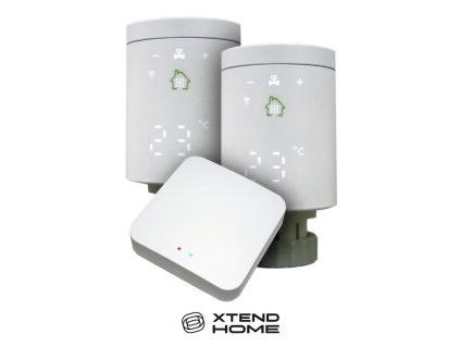 Xtend Home Tuya smart set Zigbee gateway + 2x bočný displej s termostatickou hlavicou