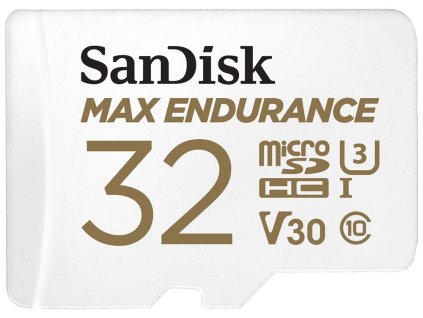 SanDisk MAX ENDURANCE microSDHC 32GB / C10, U3, V30 / 15 000 hodín / + SD adaptér
