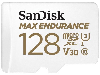 SanDisk MAX ENDURANCE microSDXC 128GB / C10, U3, V30 / 60 000 hodín / + SD adaptér