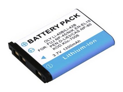 TRX batéria CASIO/ 1200 mAh/ Casio NP80, Exilim EX-Z35BK, Z35PE, Z35SR, Z550/ neoriginálna