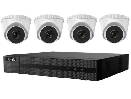 HiLook Powered by HIKVISION/ Sieťový KIT IK-4142TH-MH/P(C)/ 2Mpx/ 4x IPC-T221H 2,8 mm kamery/ 1x NVR-104MH-D/4P/ 1TB HDD