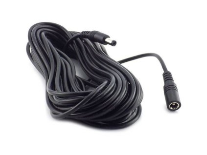 EZVIZ Predlžovací vonkajší napájací kábel pre IP kamery/ 1× DC 5,5 mm samec/ 1× DC 5,5 mm samica/ dĺžka 5 m/ čierny