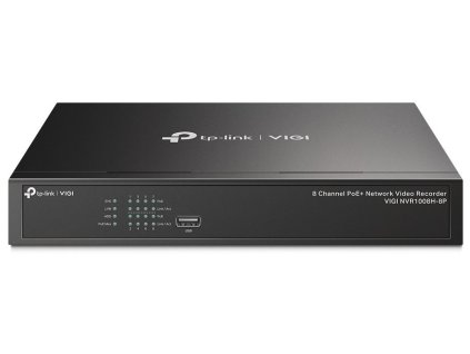 TP-Link VIGI NVR1008H-8P sieťový videorekordér 8 kanálov, 8x Lan s PoE, 2x USB