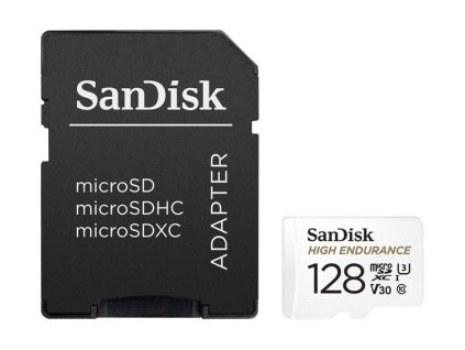 SanDisk High Endurance Video 128GB microSDXC / CL10 / UHS-3 V30 / vč. adaptéru