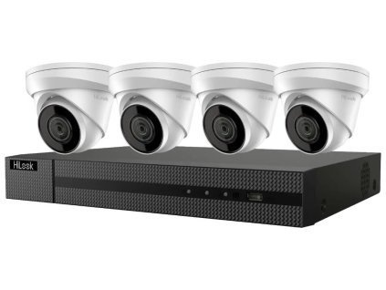 HiLook Powered by HIKVISION/ 4K PoE Turret KIT/ IK-4248TH-MH/P/ 4x kamery IPC-T280H 2.8mm/ 1x NVR-104MH-C/4P/ 2TB HDD