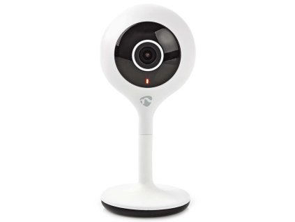 NEDIS IP Kamera/ Wi-Fi/ vnitřní/ 1080p/ micro USB/ MicroSD/ Cloud/ noční vidění/ Android/ iOS/ adaptér/ bílá