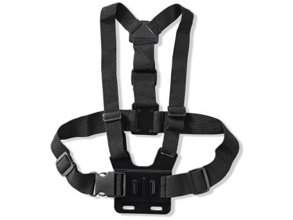 NEDIS sada pro montáž akční kamery s popruhem na hruď/ 400 × 400 × 360 mm/ ABS/ nylon/ černá