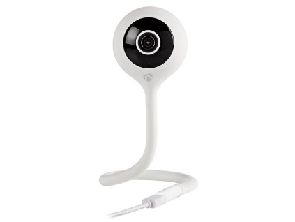 NEDIS IP Kamera/ Wi-Fi/ vnitřní/ 1080p/ senzor pro sledov. klimatu/ microUSB/ MicroSD/ Cloud/ Android/iOS/ adaptér/ bílá