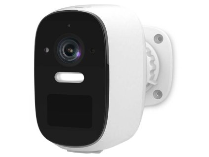 NEDIS IP kamera/ venkovní/ IP66/ Wi-Fi/ 4Mpix/ 1440p/ dobíjecí/ reflektor/ detekce pohybu/ noční vidění 8m/ bílá