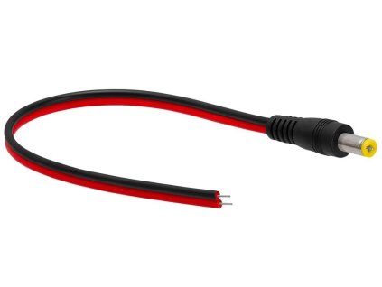 XtendLan Napájecí kabel/pigtail s jedním konektorem (jack 2,1mm samec) k zařízení, vodiče 2x 0,75mm2, délka 30cm