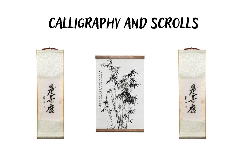 Calligraphy and scrolls