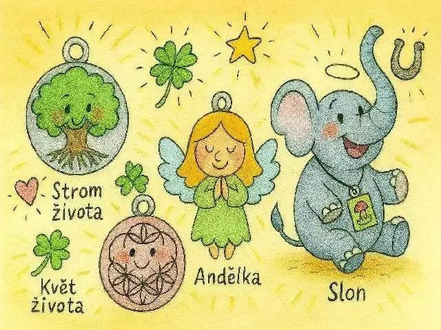 Talismany- Strom a květ života, Andělka a Slon