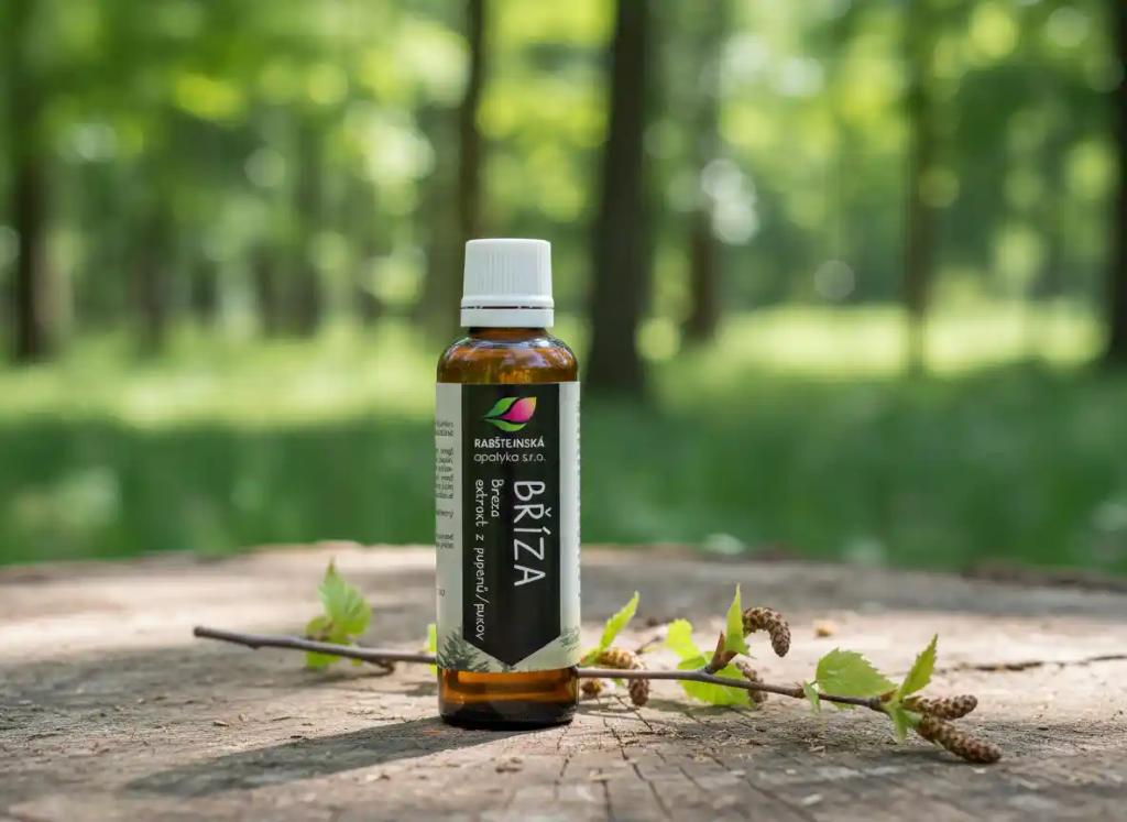 Bříza – gemmoterapie tinktura 50 ml Bříza – gemmoterapie tinktura z pupenů břízy na detoxikaci a ledviny