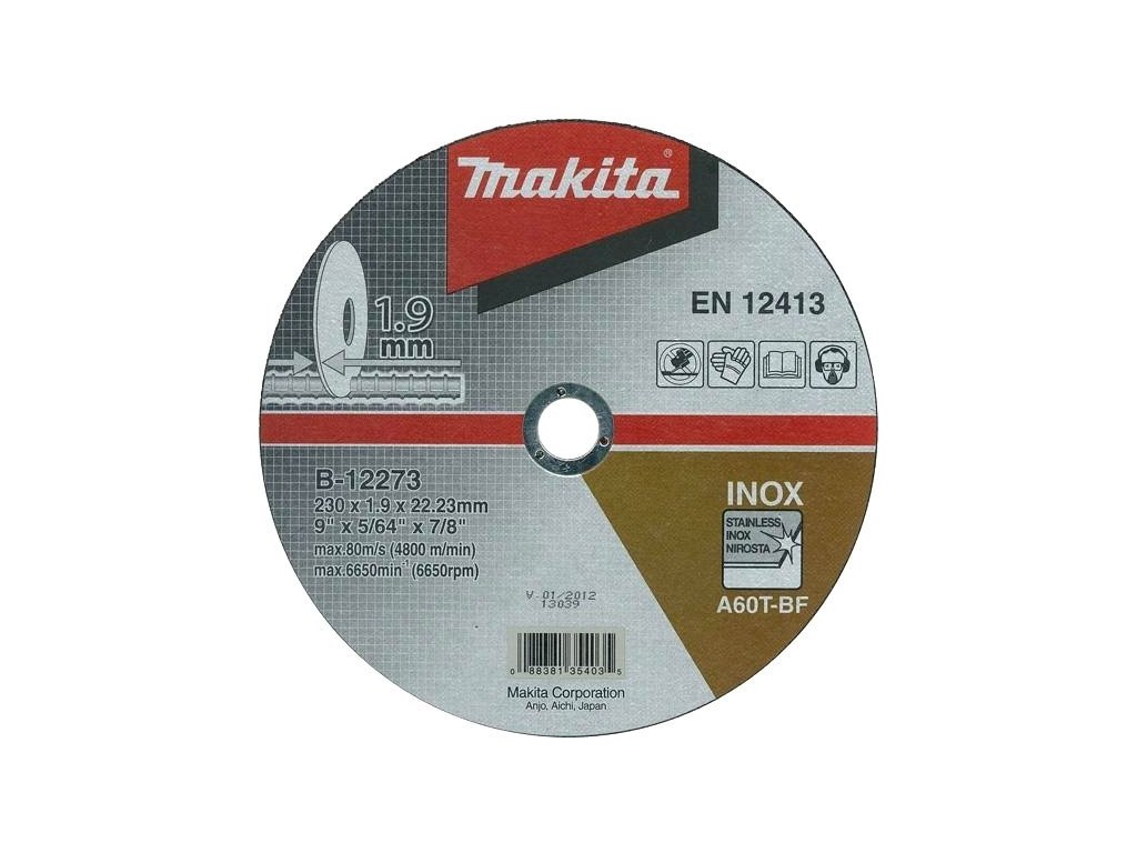 Makita B-12273 Tenký rezný kotúč 230 x 1,9 x 22 mm