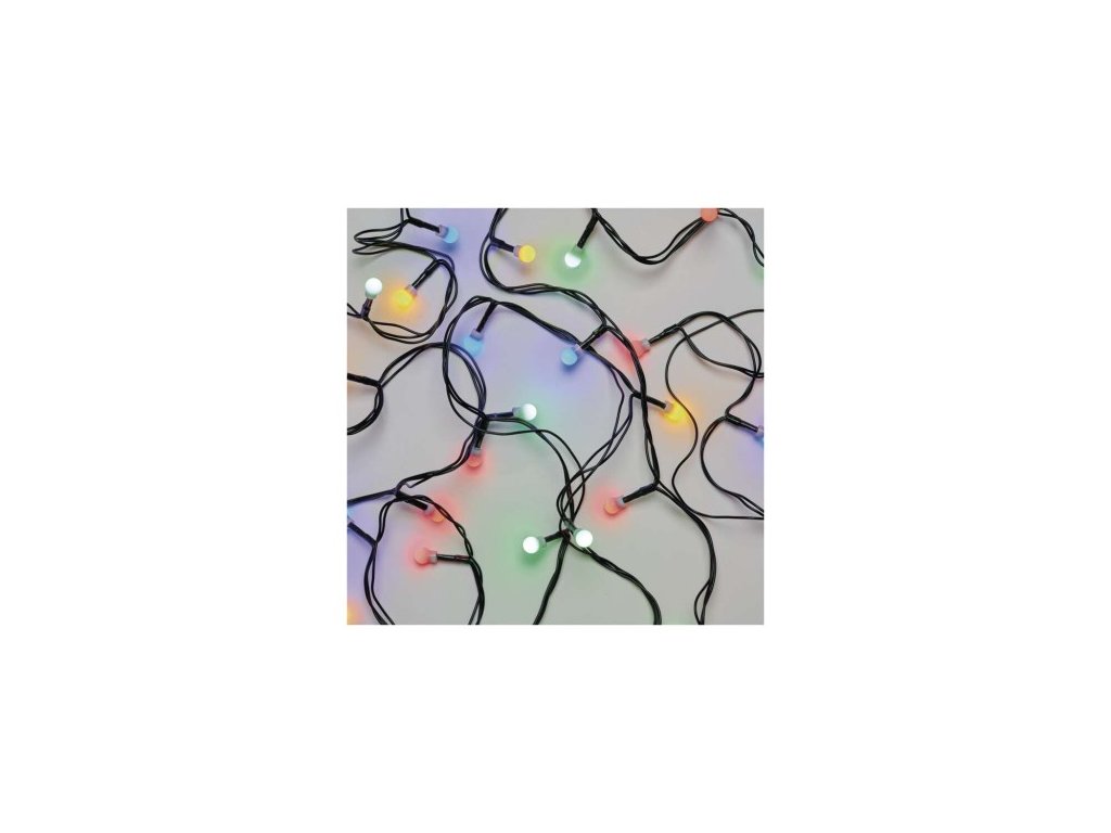 LED vianočná cherry reťaz – guličky, 20 m, vonkajšia aj vnútorná, multicolor, programy