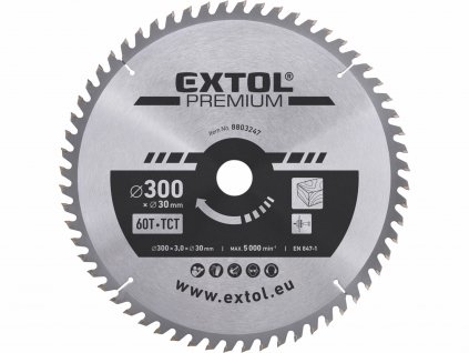 EXTOL PREMIUM 8803247 Kotúč pílový s SK plátkami, Ø300x3,2x30mm, 60z