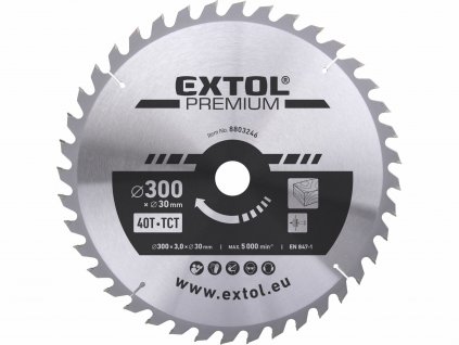 EXTOL PREMIUM 8803246 Kotúč pílový s SK plátkami, Ø300x3,2x30mm, 40z